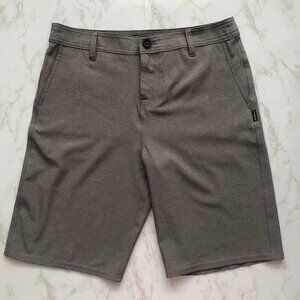 O'Neill Mens Heather Gray Quick Dry Hybrid Shorts, Size 30 waist